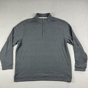 Walter Hagen‎ Pullover Mens 2XL P11 Midweight 1/4 Zip Black Heather Golf Sweater
